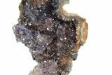 Unique, Amethyst Geode From Uruguay - Custom Metal Stand #77975-3